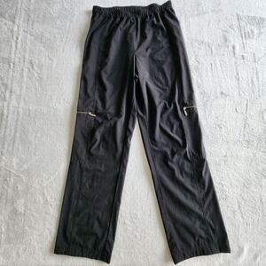 Zenergy by Chico's Women's Medium Black Straight Leg Cargo Pants Zipper Pockets